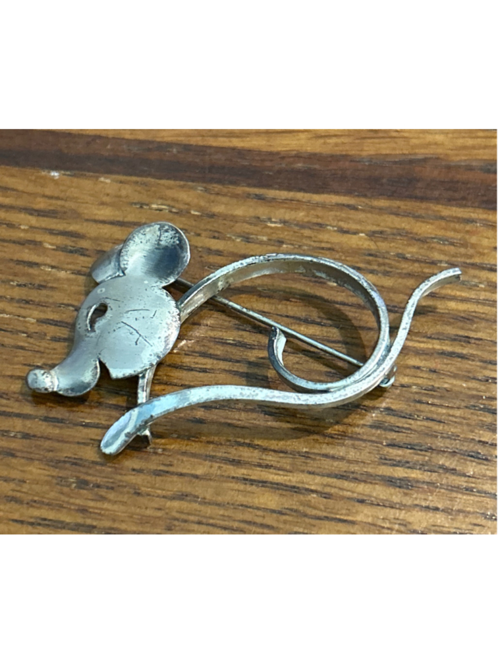 Women's Beau Sterling Silver Mouse Brooch One Size Silver